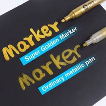 1 pièce de marqueurs de peinture acrylique vibrants - stylos pailletés métalliques pour l'artisanat créatif sur diverses surfaces - parfait pour les scrapbooks, la peinture sur roches, la céramique, le verre, le bois, les tissus, la canevas, les tasses et les artisanats de Noël pour la rentrée scolaire