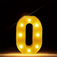 1 件大号数字字母灯、LED 灯、发光数字夜灯、婚礼情人节生日派对圣诞节家庭酒吧派对装饰装饰灯、万圣节、圣诞节 - 多款顏色 - 查看 43