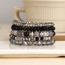 5pcs Bohemian Glass Beaded Bracelet Set, Suitable For Daily Wear - Beaded Pearl Bracelet - View 13
