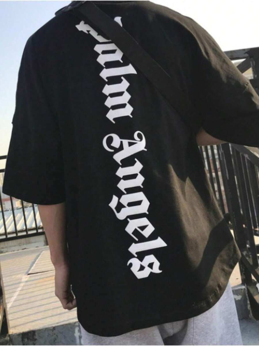 Men T-Shirts - 黑色 - 查看 1