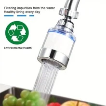 1pc Faucet Water Filter For Kitchen And Bathroom, Remove Chlorine, Fluoride, Heavy Metals, Hard Water - White - View 1