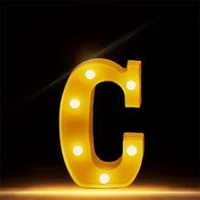 1 件大号数字字母灯、LED 灯、发光数字夜灯、婚礼情人节生日派对圣诞节家庭酒吧派对装饰装饰灯、万圣节、圣诞节 - 多款顏色 - 查看 37