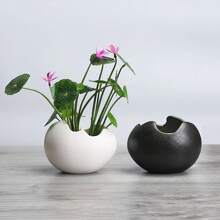 1pc Vintage Eggshell Ceramic Flower Pot Creative Home Gardening Succulent Small Planter, Suitable For Home Decoration And Personalized Ornament Gifts Birthday Graduation