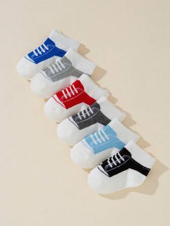 Ensemble de 6 paires de chaussettes courtes confortables et douces pour bébé avec lacets décoratifs colorés, style printemps et été, parfait pour un usage quotidien décontracté
