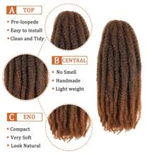 Drehzopf Haar 18 Zoll Drehhaar Lang 1 Packung Afro Kinky Curly Twist Häkeln Synthetisches Marley Haarverlängerungen