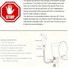 Set de ducha de alta presión de acero inoxidable de 3 piezas con pistola rociadora manual y accesorio de bidé - Accesorios de baño para una limpieza y comodidad mejorada. Set de pistola rociadora para inodoro y ducha presurizada, adecuada para baño, inodoro, exterior, etc. ¡Fácil de limpiar! Adecuada para alimentos y cocinas, utensilios de cocina y herramientas de cocina y viaje.
