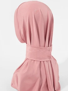 Awegeo 女士励志速戴头巾 - 轻松变换造型，适合日常休闲穿着 - 粉色 - 查看 3