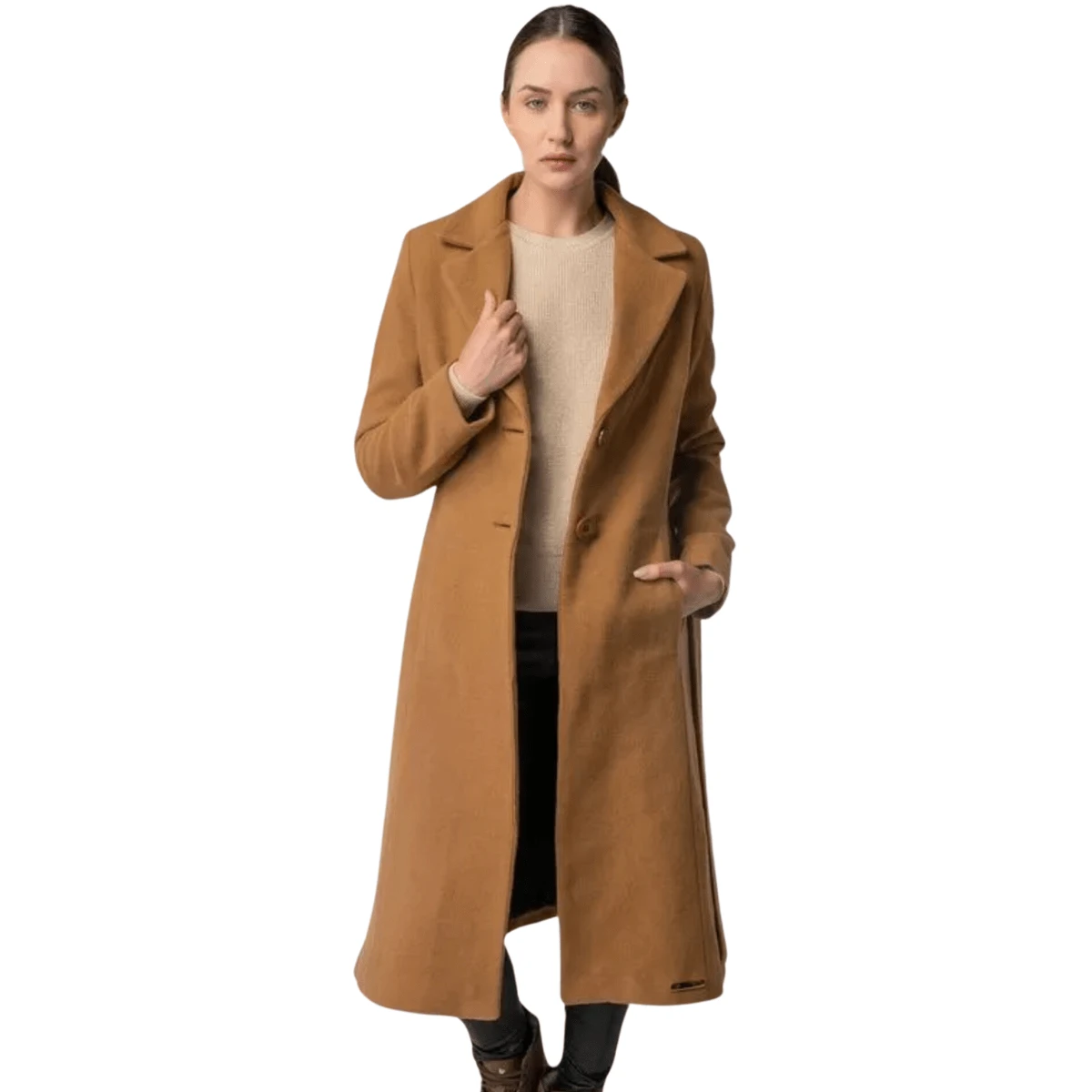 Women Overcoats - 鏽棕色 - 查看 1