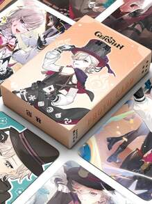 50/55pcs Anime Holographic Card, Otaku Game Merchandise, Character Postcard Collection