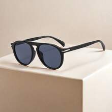 1Psc Women Sunglasses 2024 New Personalized And Glasses Popular On The Internet Fashionable Wearing And Showcasing Photos Sunglasses Plain Face Sunglasses Suitable For Life Leisure And Entertainment Ideal Gift - Grey - View 12