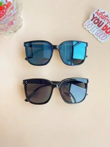 2/3/4件装 男女童可爱漂亮方形豹纹框 儿童时尚眼镜 - 彩色 - 查看 14