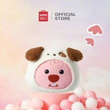 Miniso Zanmang Loopy系列變裝頭型枕頭16寸毛絨枕頭可愛兔子和熊貓填充動物毛絨玩具娃娃 - 均碼 - 查看 5