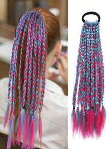 Short Synthetic Hair Braid - Multicolor - View 3