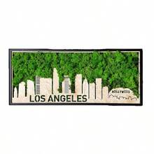 New York Moss City Silhouette Metal Wall Art Medium - Green + Iron - View 10