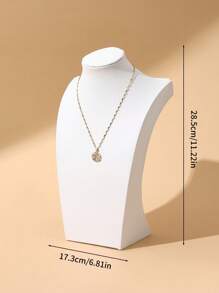 1 Stück weiße PU-Leder einfache H-förmige Menschenfigur Halsketten Aufbewahrungsständer, Schmuckorganizer für Halsketten und Armbänder, kleines dekoratives Element für Schmuckgeschäft-Vitrine, Rückkehr zur Schule, Raumdekoration - Verschiedenfarbig - Übersicht 14