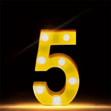 1 件大号数字字母灯、LED 灯、发光数字夜灯、婚礼情人节生日派对圣诞节家庭酒吧派对装饰装饰灯、万圣节、圣诞节 - 多款顏色 - 查看 50