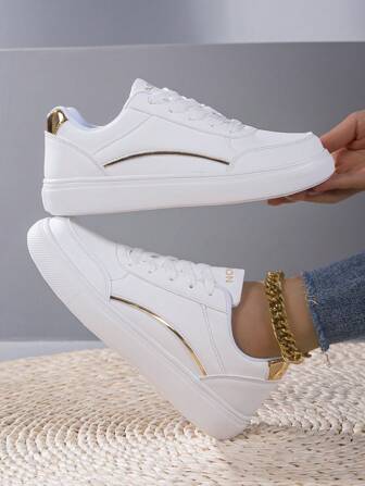 Minimalist Fashion Couples' Casual Sports Shoes, White