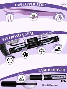 Lash Extension Kit Fluffy Volume Eyelash Extension Kit 360 PCS Lash Clusters DIY Lash Extension Kit With Applicator Tool For Self Application At Home(Kit,8-16MIX) - Black - View 7