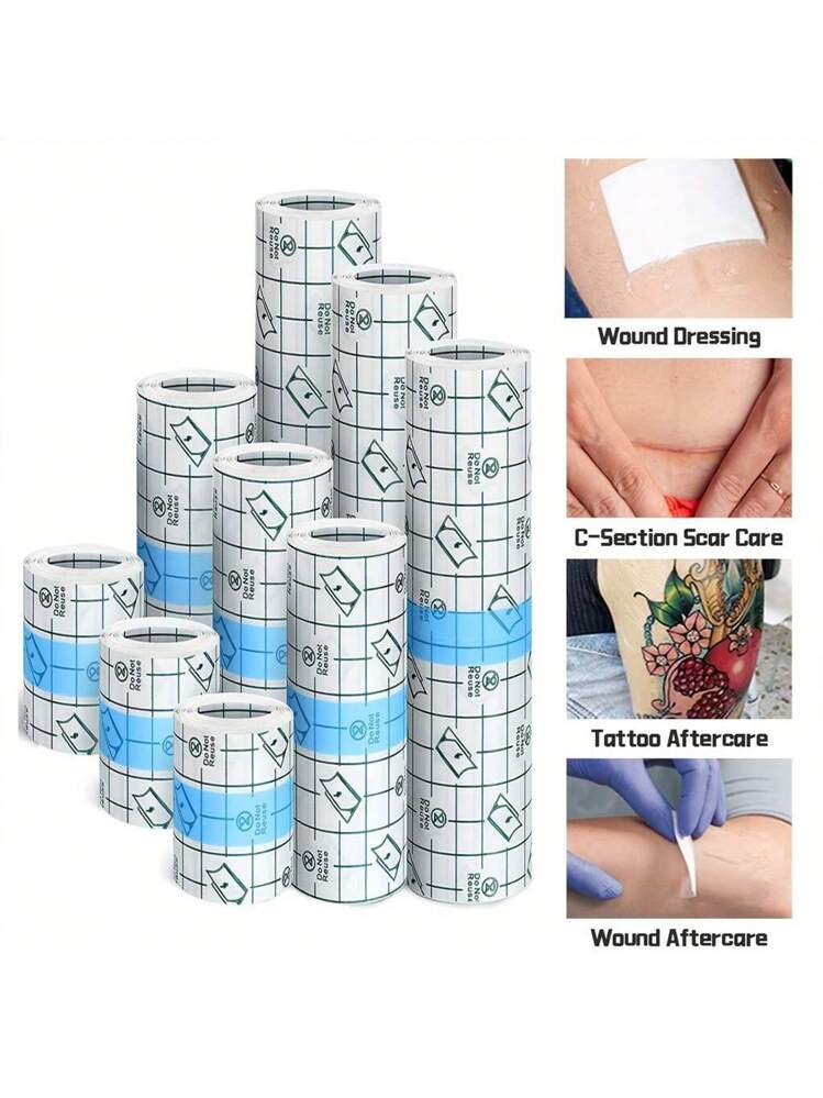 1m/2m/5m/10m 1 Roll Transparent Self-Adhesive Bandage, Waterproof Tattoo  Care Bandage Roll, Skin Dressing, Suitable For Swimming And Tattoo Care |  SHEIN USA