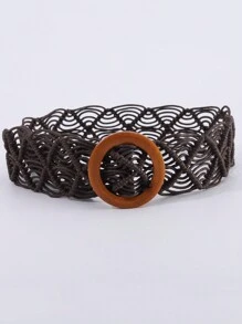 1 件女士手工波西米亚镂空蜡绳编织装饰腰带，适合秋季、秋季、万圣节 - A - 查看 15