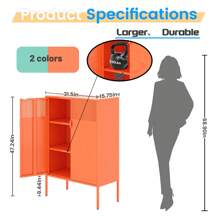 Steel Lockers, Adjustable Laminates, Side Cabinets, Shoe Cabinets, Lockers Orange - Orange - View 5