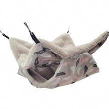 1pc Random Style Fuzzy Color Pet Hammock, Suitable For Hamsters, Sugar Gliders, Guinea Pigs, Keeps Warm In Winter - Multicolor - View 4
