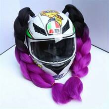1 pieza Premium Accesorio para casco de motocicleta para mujer - Decoración de trenza grande de moda - Mejora el estilo para motociclistas audaces - Multicolor - Ver 8