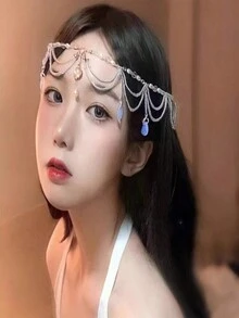 1pc Random Delivery  Dance Headdress, Performance  Dance Accessory, Belly Dance Costume Headpiece - Multicolor - View 6