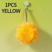 1 件装双面沐浴按摩刷和沐浴球合二为一，柔软温和地抚平皮肤，用于按摩和去除身体死皮 - 彩色 - 查看 12