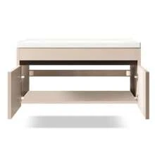 31.5'' Wall Mounted Single Bathroom Vanity Aluminum Cabinet With Ceramic Top