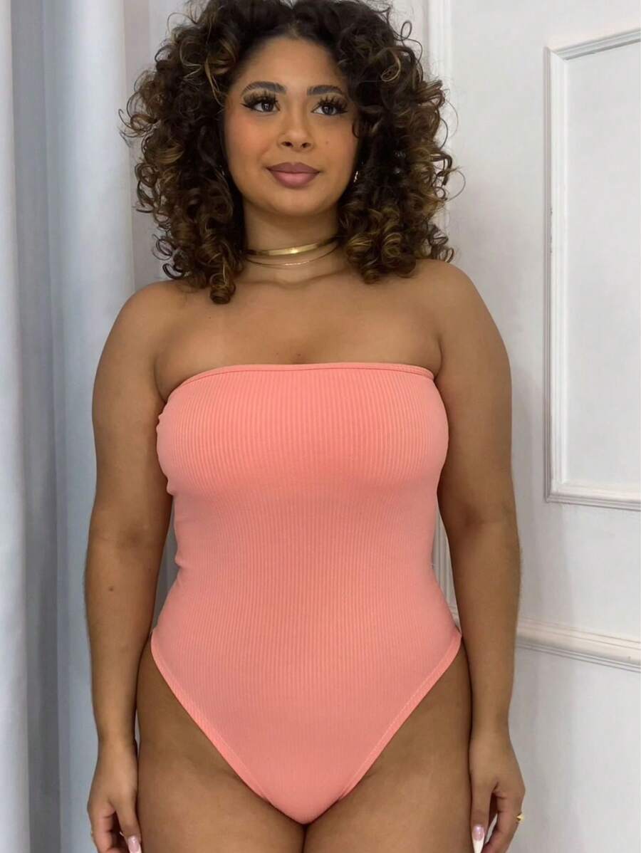 Women Bodysuits - rosa salmon - 查看 1