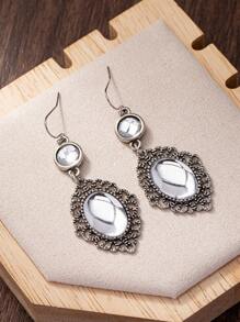 1 对复古风格夸张奢华耳环，优雅时尚耳环，多种颜色，适合作为送给女士或女友的礼物 - 異國風耳鉤耳墜 - 查看 20