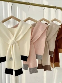 1 pieza Chal/Poncho de punto con decoración acrílica, estilo clásico casual de vacaciones con protección solar y UV, perfecto como accesorio de viaje al aire libre para mujeres