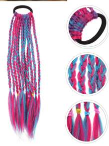 Short Synthetic Hair Braid - Multicolor - View 8