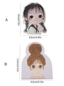 10pcs Hair Clip & Hair Tie Storage Card, Gift For Valentine's Day Back To School, Room Decor - Brown - View 6