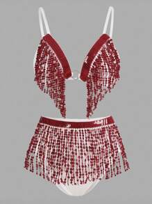 Women Sexy Lingerie Sets - Gold - View 4