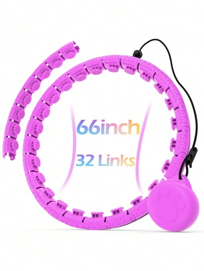  JLoibao Weighted Circle With 32 Links(66 Inch),Weighted Ball For Adults Weight Loss, Fitness Hoop Plus Size For Women Smart Exercise Equipment