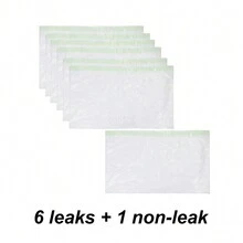 7入組厚款自動關閉防漏砂貓砂袋，顏色隨機，適用於各季節貓咪使用的寵物浪費袋 - 彩色 - 查看 8