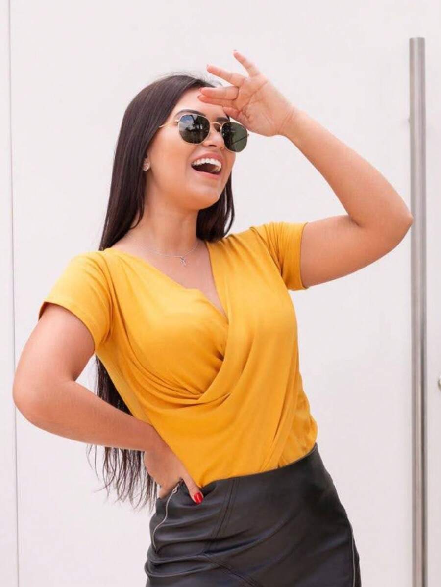 Women Blouses - Mustard - View 1