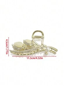 1 pieza Pinza de pelo con borlas de perlas de concha y estrella de aleación - Dorado - Ver 3