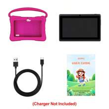 701A Kids Tablet, 7 Inch Tablet  32GB ROM 2GB RAM Android 11.0 Toddler Tablet With 2.4G WiFi, GMS, Eye Protection Screen, Parental Control, Education APP, Dual Camera, Shockproof Case, Games - 紅色 - 查看 2