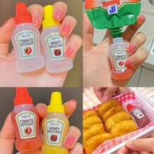 4/8pcs Mini Portable Condiment Bottles - Perfect For On-The-Go Travelers Office Lunch Summer Picnics Camping