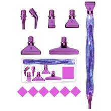 New Resin Diamond Painting Pen,Diamond Art Pen With Purple Multifunctional Metal Screw Thread Tips, 5D Diamond Painting Tool Accessories For Diamond Painting Nail Art Cross Stitch Decoration Diamond Art - Multicolor - View 17