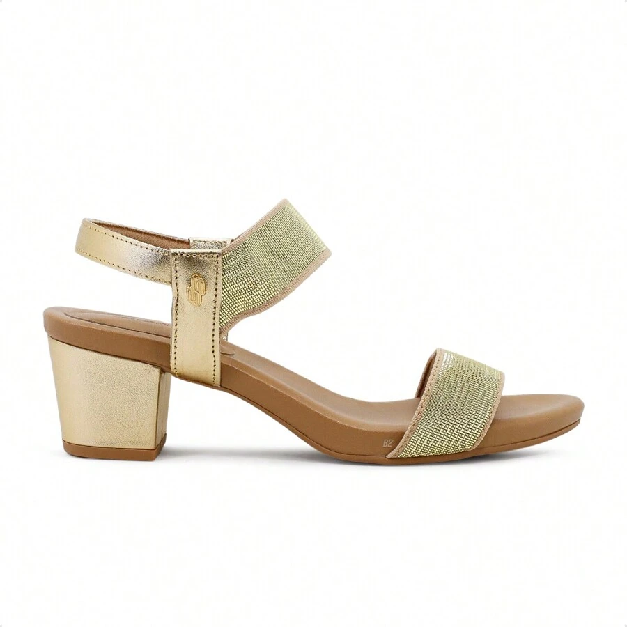 Usaflex Women Heeled Sandals - DOURADO / MARROM - 查看 1