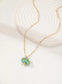 1 pièce Collier d'été délicat avec pendentif poisson mignon fait main pour femmes (la forme et la couleur peuvent varier)