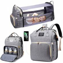 Mochila Pañalera Multifuncional para niños y niñas-hotmayo HOT SALE - Gris - Ver 2