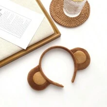 1PC Plush Animal Ears And Horns Headband-Halloween Christmas Festival Theme Party Animal Cosplay Costume Headbands The Top Banana Headband Animals Monkey Costume Accessories - Brown - View 14