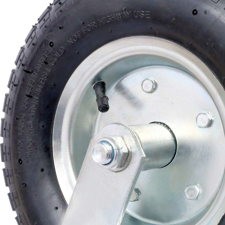 12Inch Pneumatic Caster Wheels Heavy Duty Rubber Tires With Steel Hub And Ball Bearings, 5/8