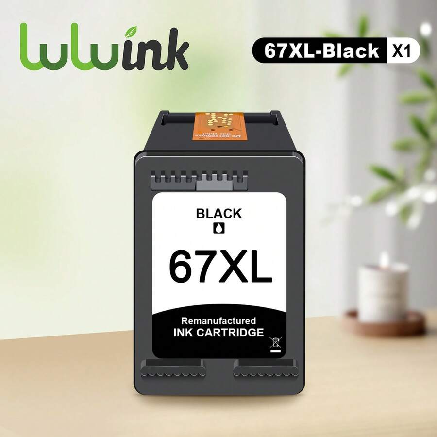 Lulu Ink Remanufactured Ink Cartridges 67XL Replacement Compatible With 67 67 XL Ink Cartridges Compatible With DeskJet 2700 2700e 2755e 2755 4155e 4155 Envy 6055e 6455e 6400 6055 Envy Pro 6452 6458 6475 Printer