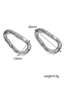 1 对/2 对女士 18K 小金环状耳环 | 镀金细管耳环 | 轻质、防过敏粗金开口环状耳环（金色、银色） - 小圈耳環 - 查看 8